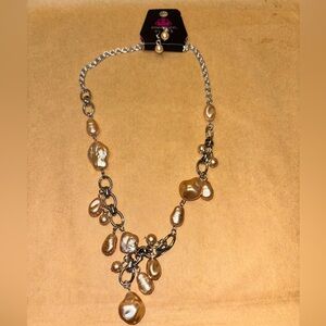 Paparazzi Gold and Silver Pearl Necklace
